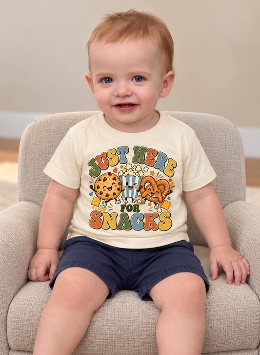 Just Here for Snacks — Kids’ Graphic Tee