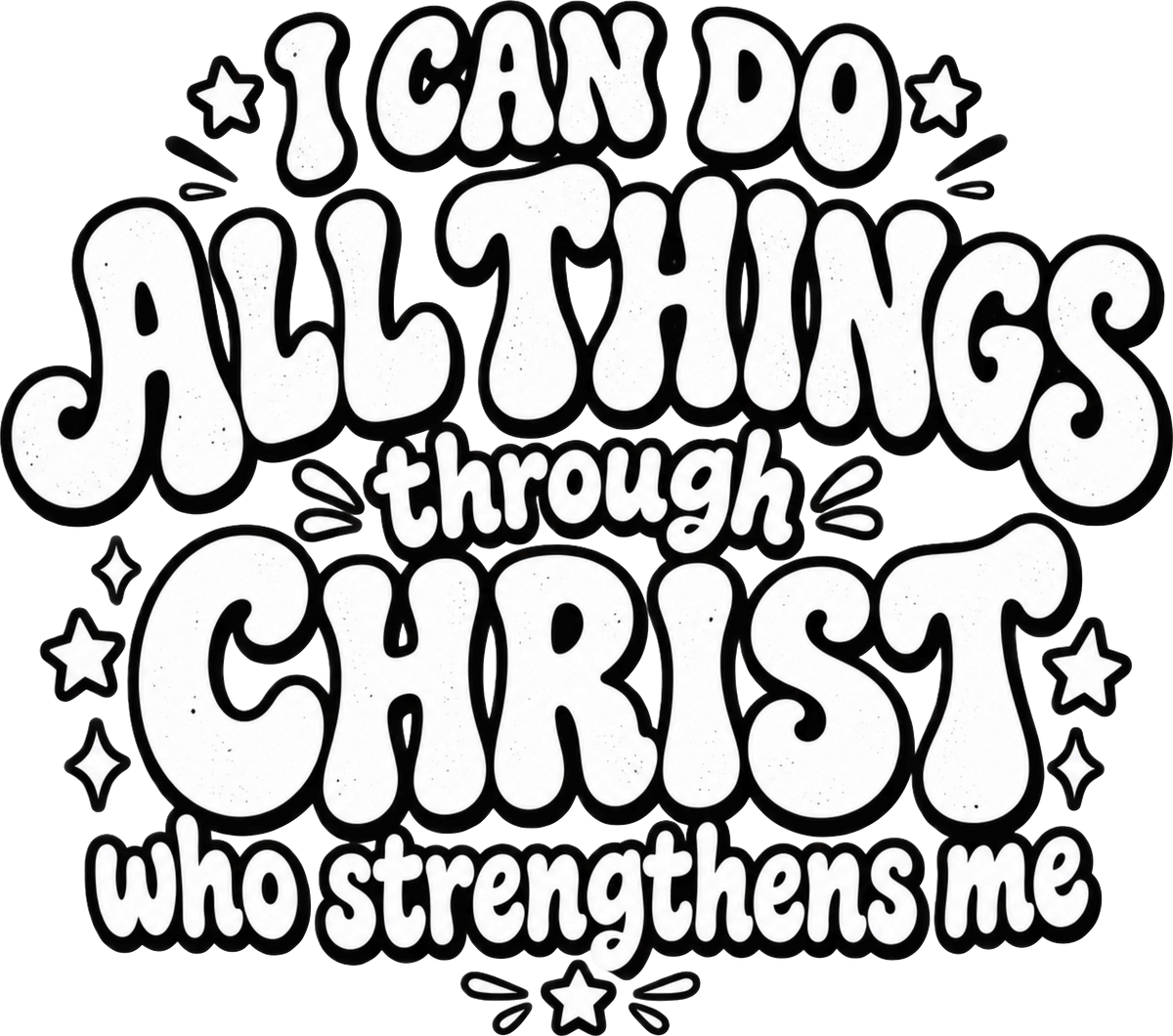 I Can Do All Things — Black & White Toddler Tee
