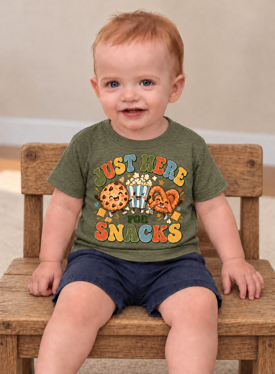 Just Here for Snacks — Kids’ Graphic Tee