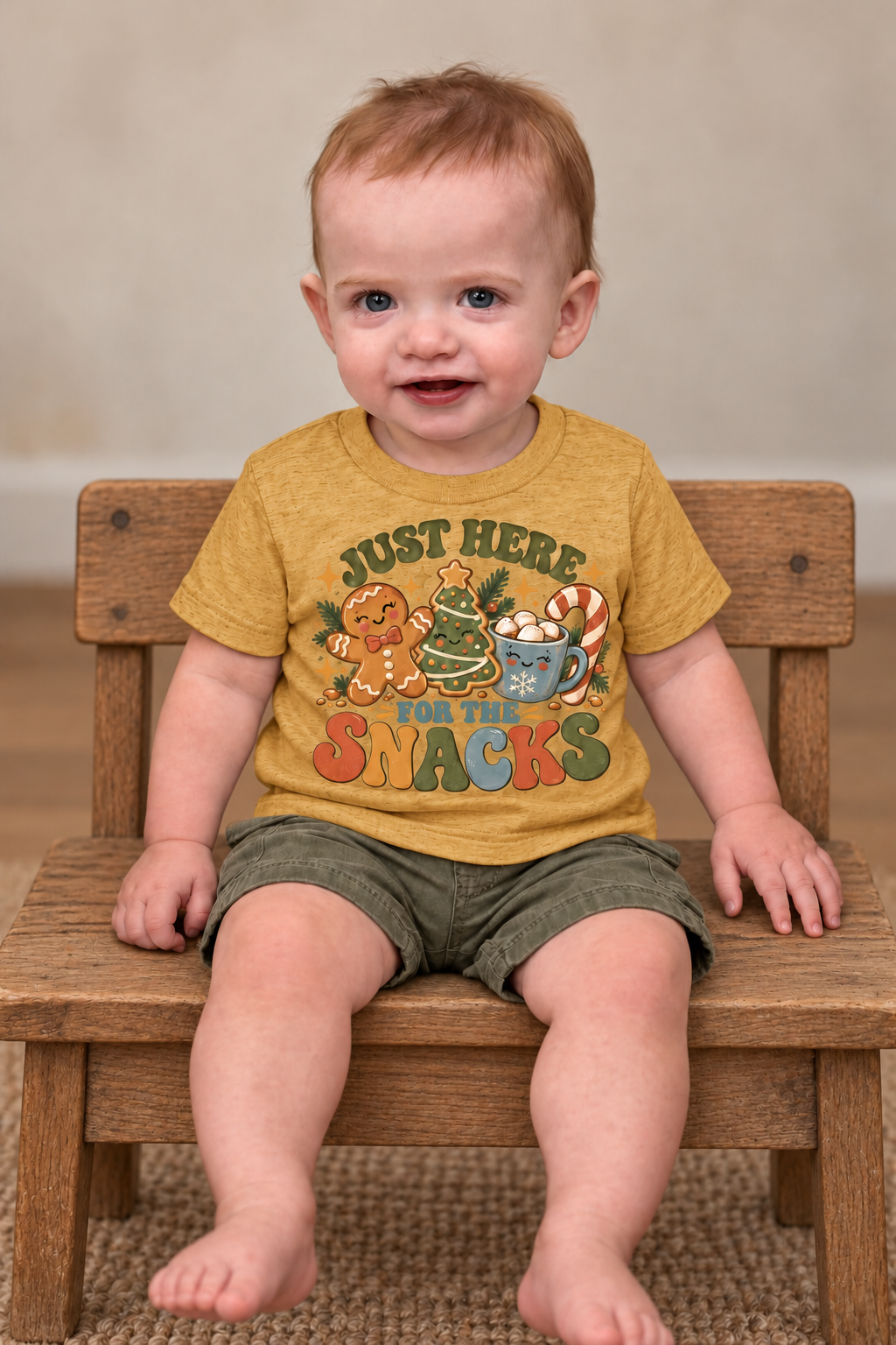 Just Here for the Snacks — Christmas Kids’ Tee