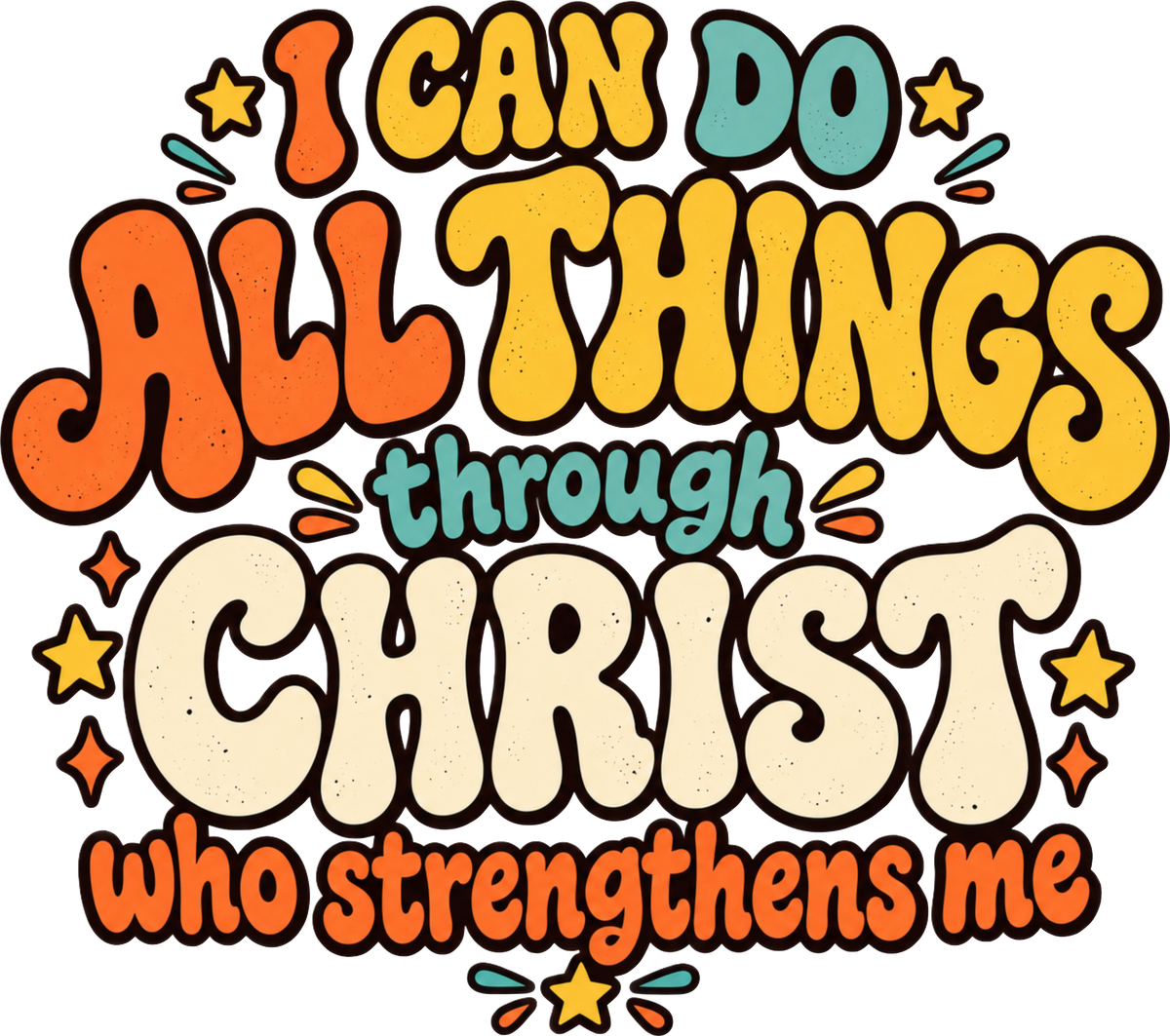 I Can Do All Things — Retro Color Toddler Tee